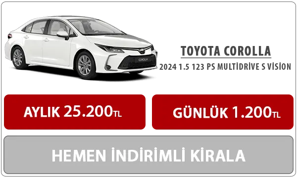 2024 Model Kiralık Toyota Corolla